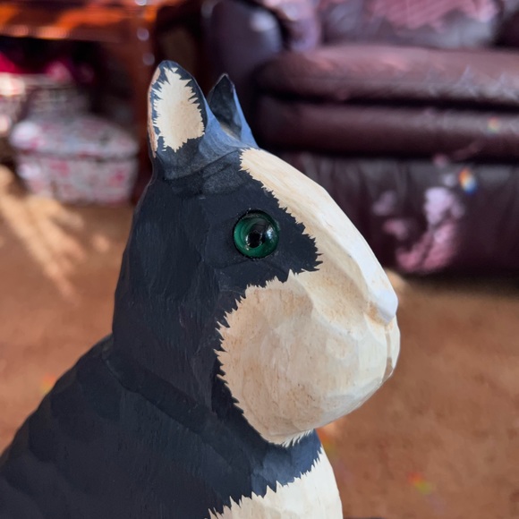 Collectible Carvings hand carved and painted made in the Philippines wooden cat - Picture 7 of 16